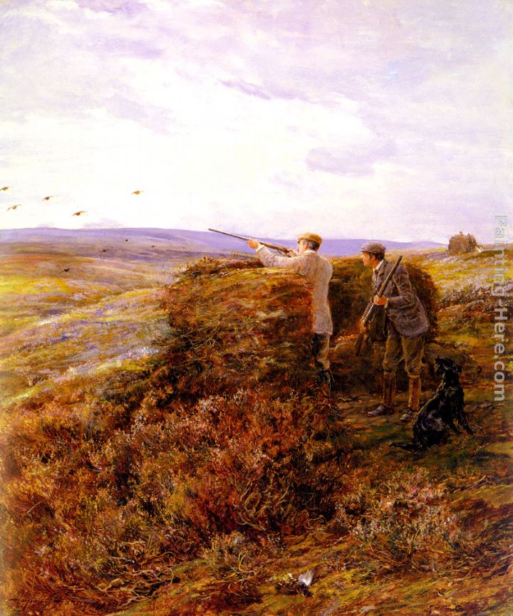 The Grouse Shoot painting - Heywood Hardy The Grouse Shoot art painting